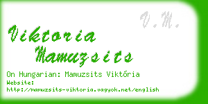 viktoria mamuzsits business card